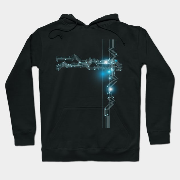 Electronic Circuit Board Hoodie by Aine Creative Designs